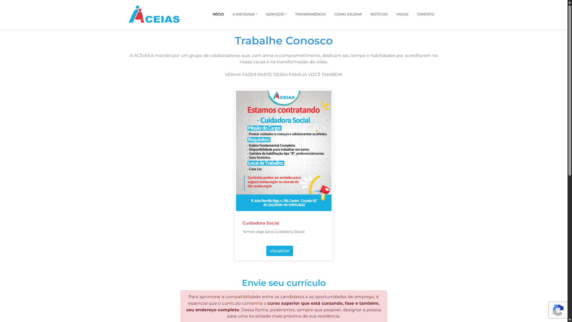 Site Institucional - Aceias