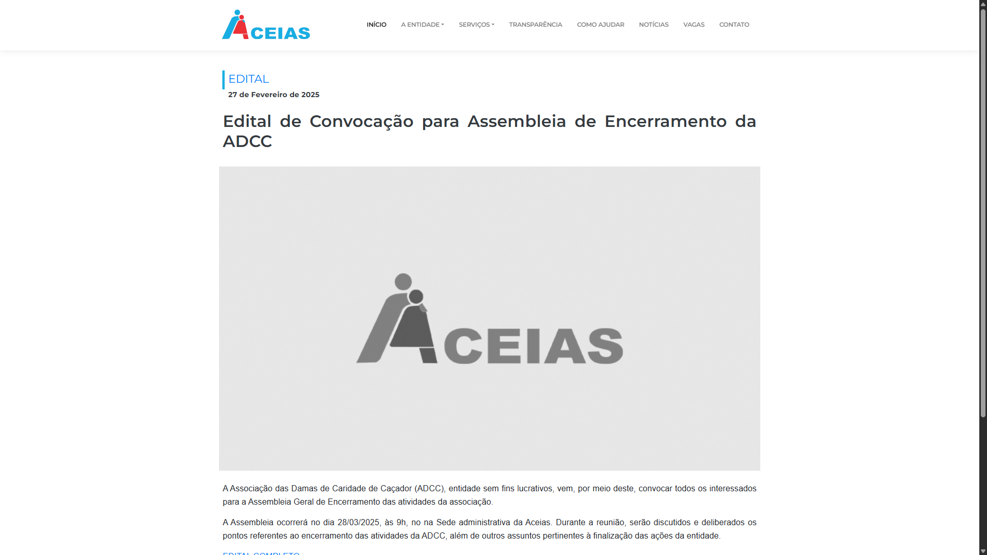 Site Institucional - Aceias