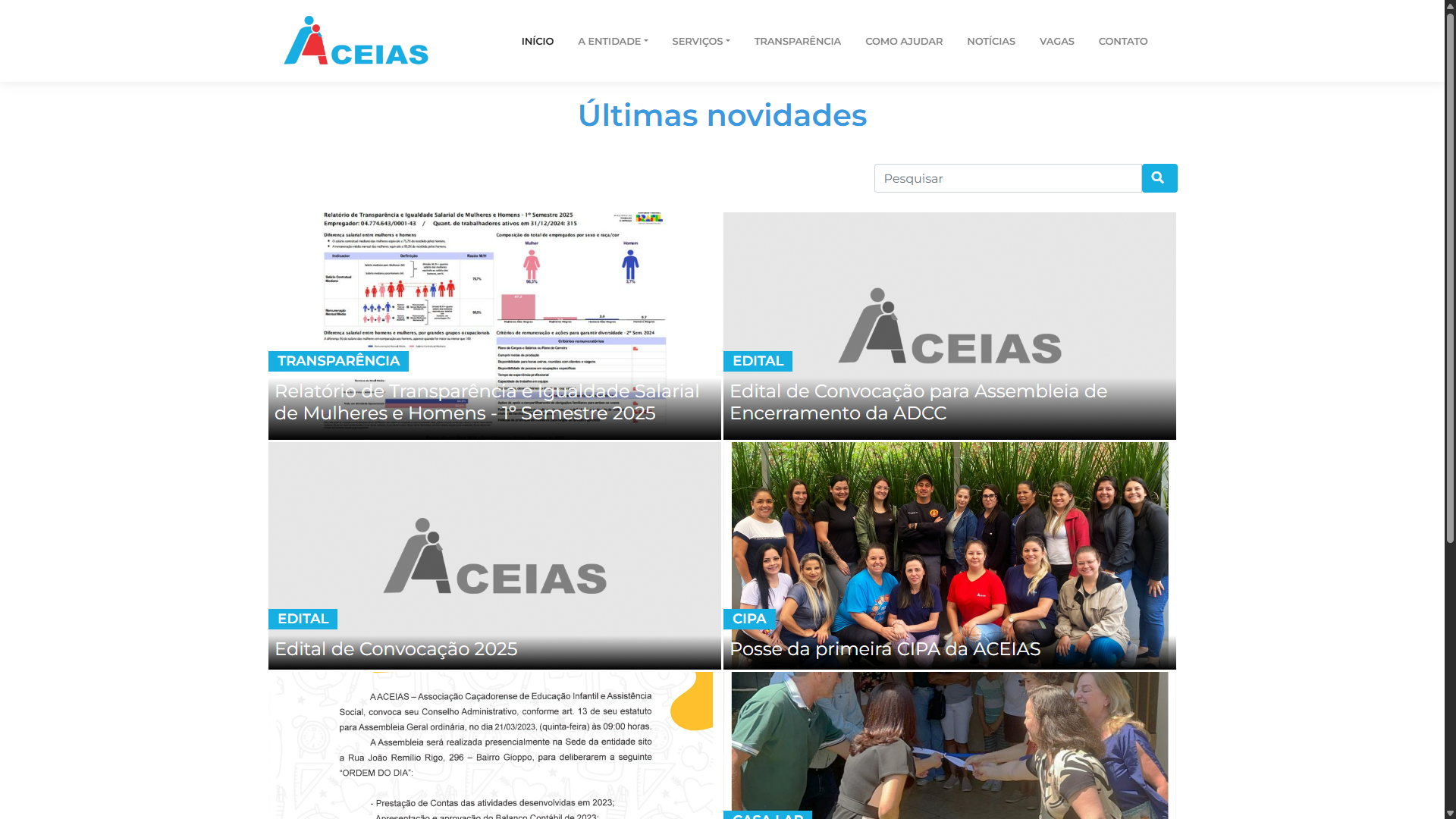 Site Institucional - Aceias