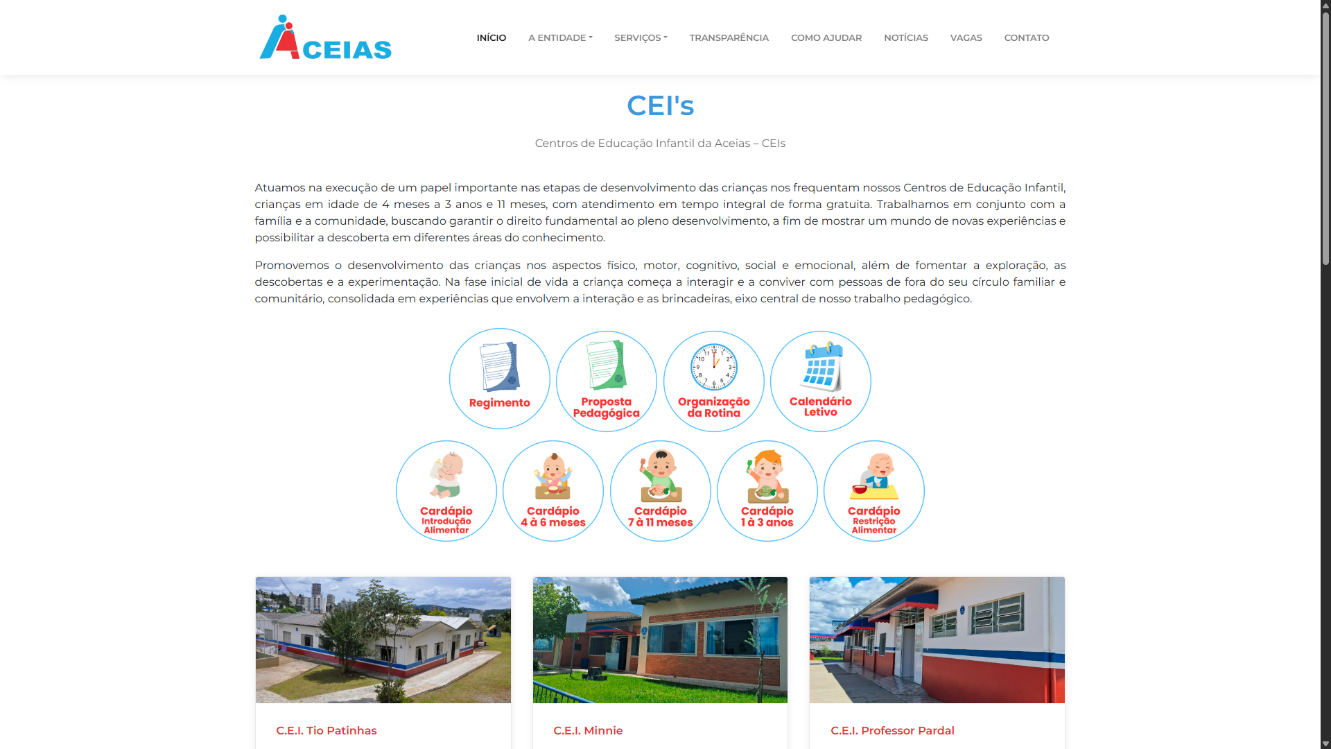 Site Institucional - Aceias