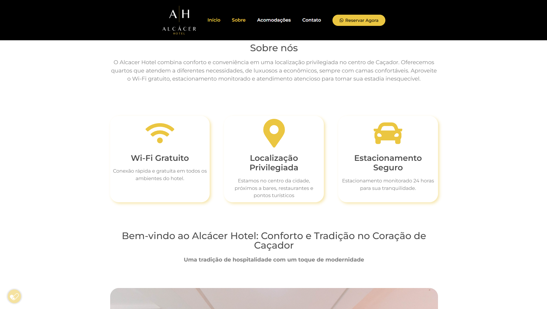 Site Institucional - Alcácer Hotel