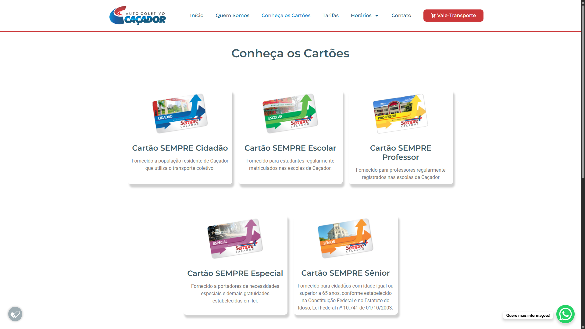 Site Institucional - Auto Coletivo Caçador