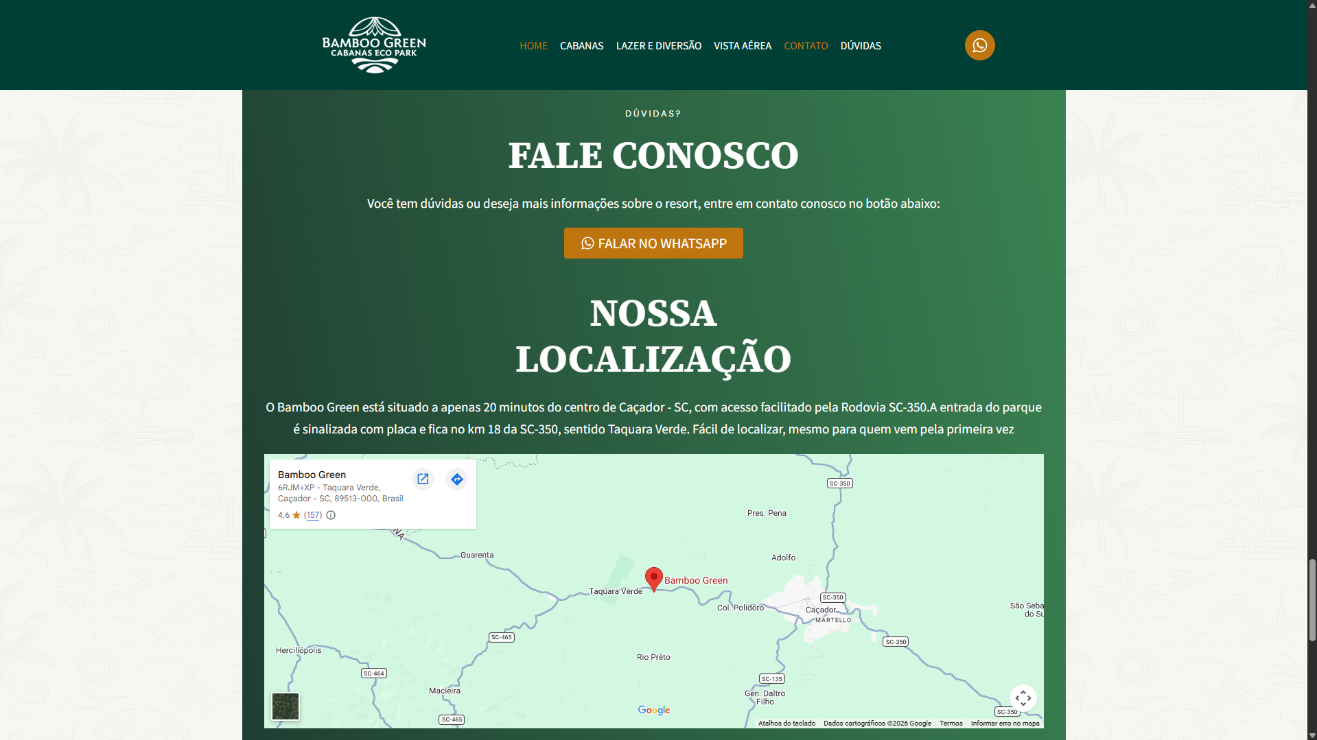 Site Institucional - Bamboo Green Park
