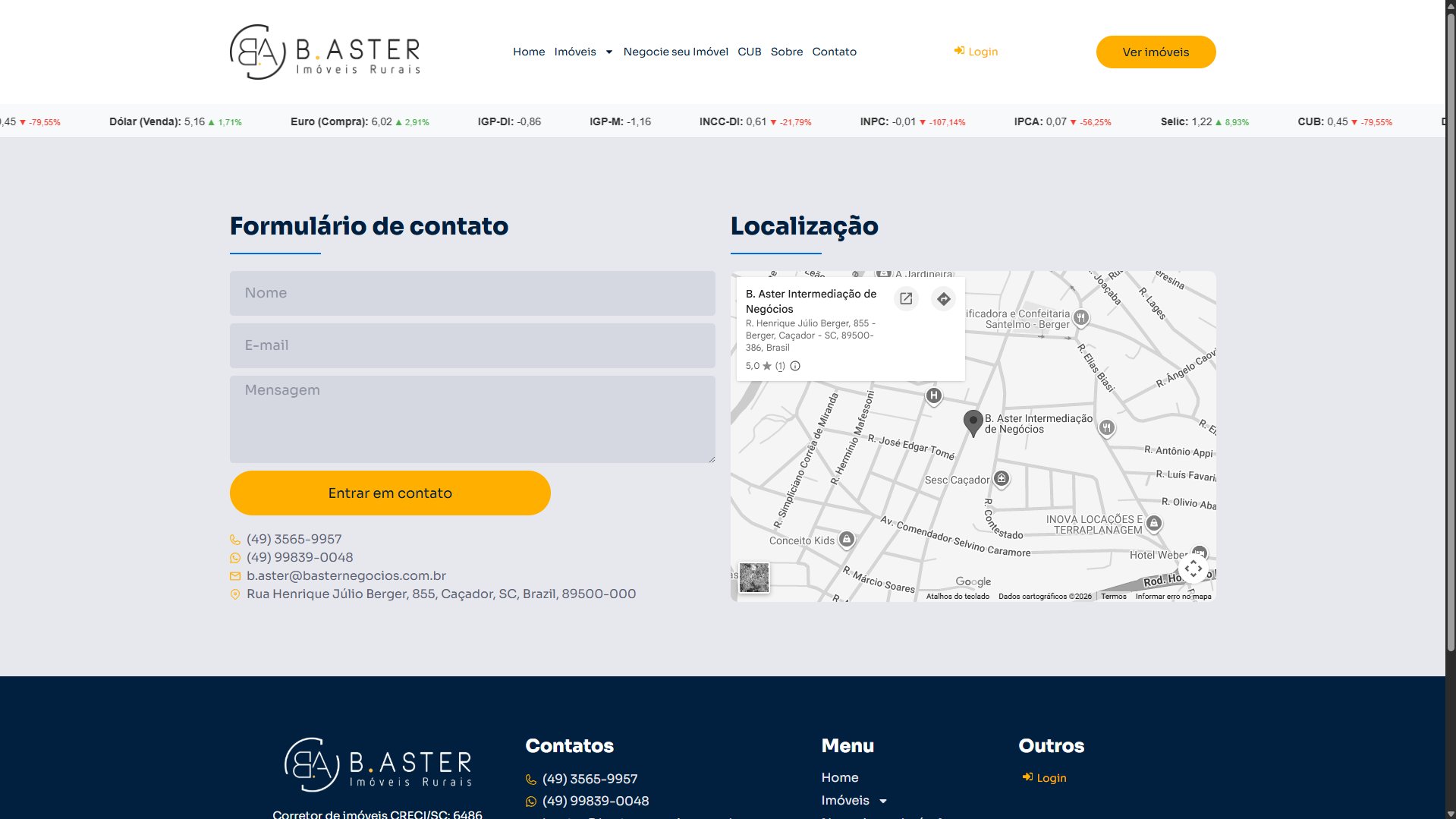 Portal Imobiliário - B. Aster Negócios