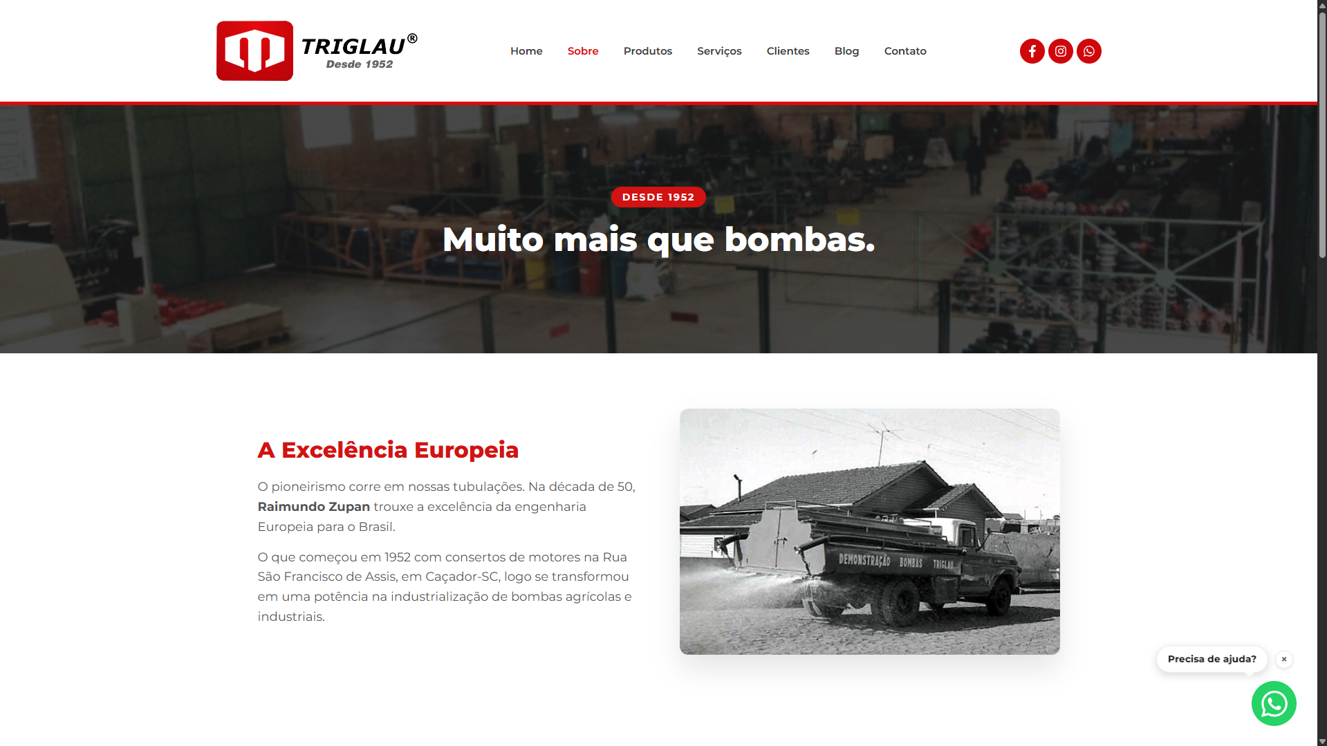 Site Institucional - Bombas Triglau