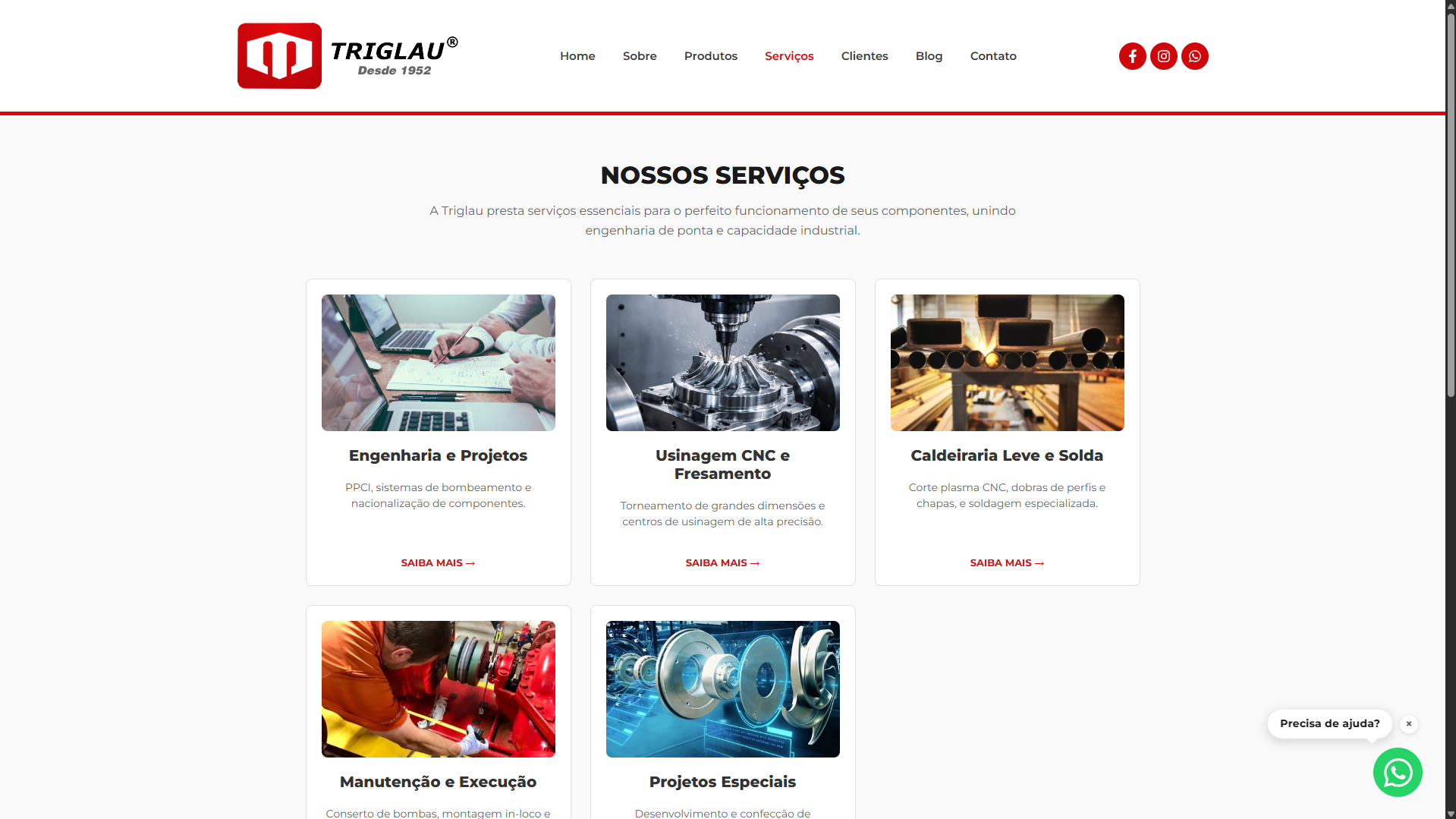 Site Institucional - Bombas Triglau