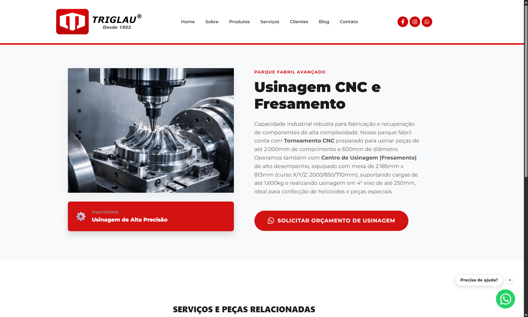 Site Institucional - Bombas Triglau