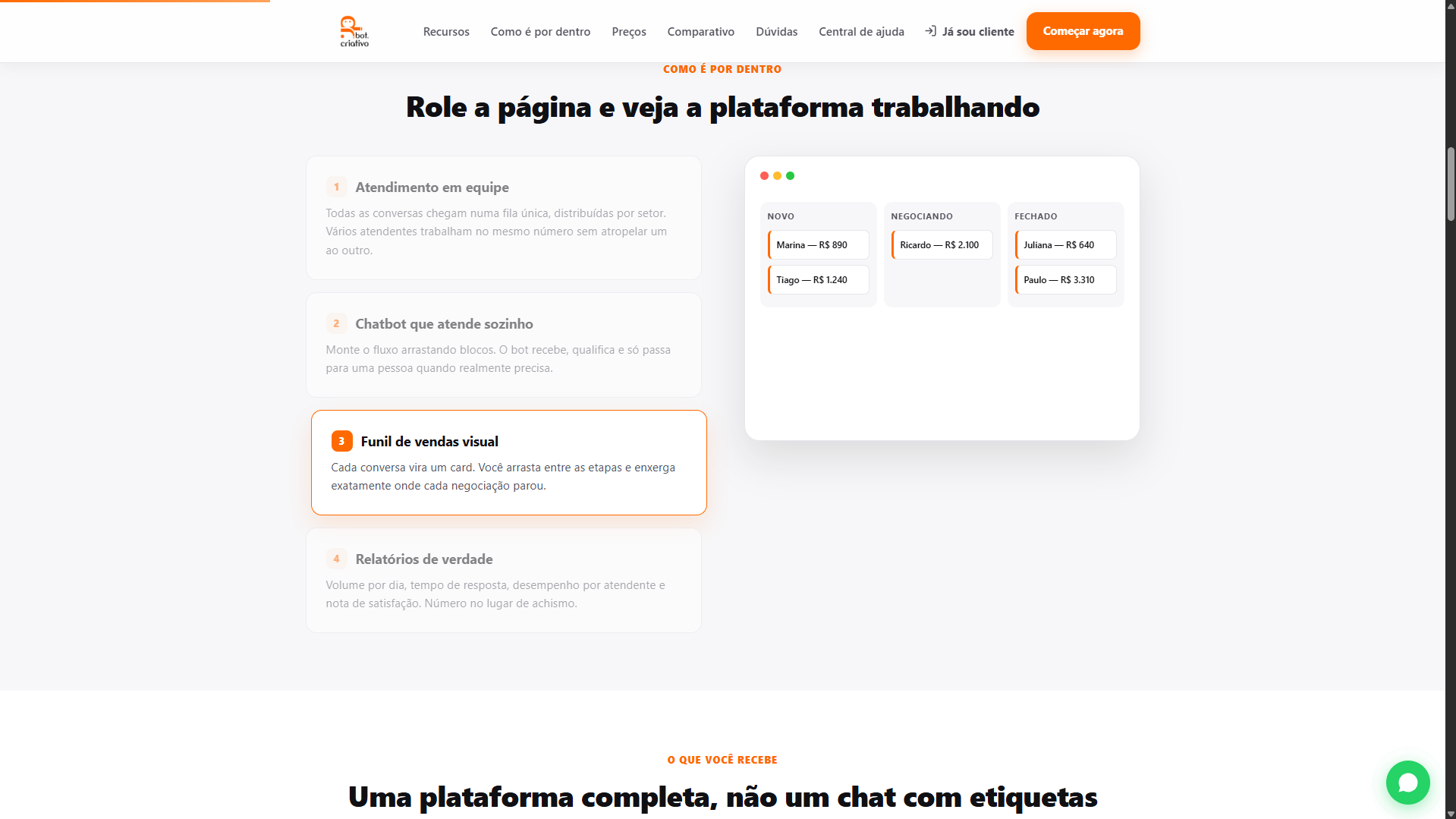 Landing Page - Bot Criativo