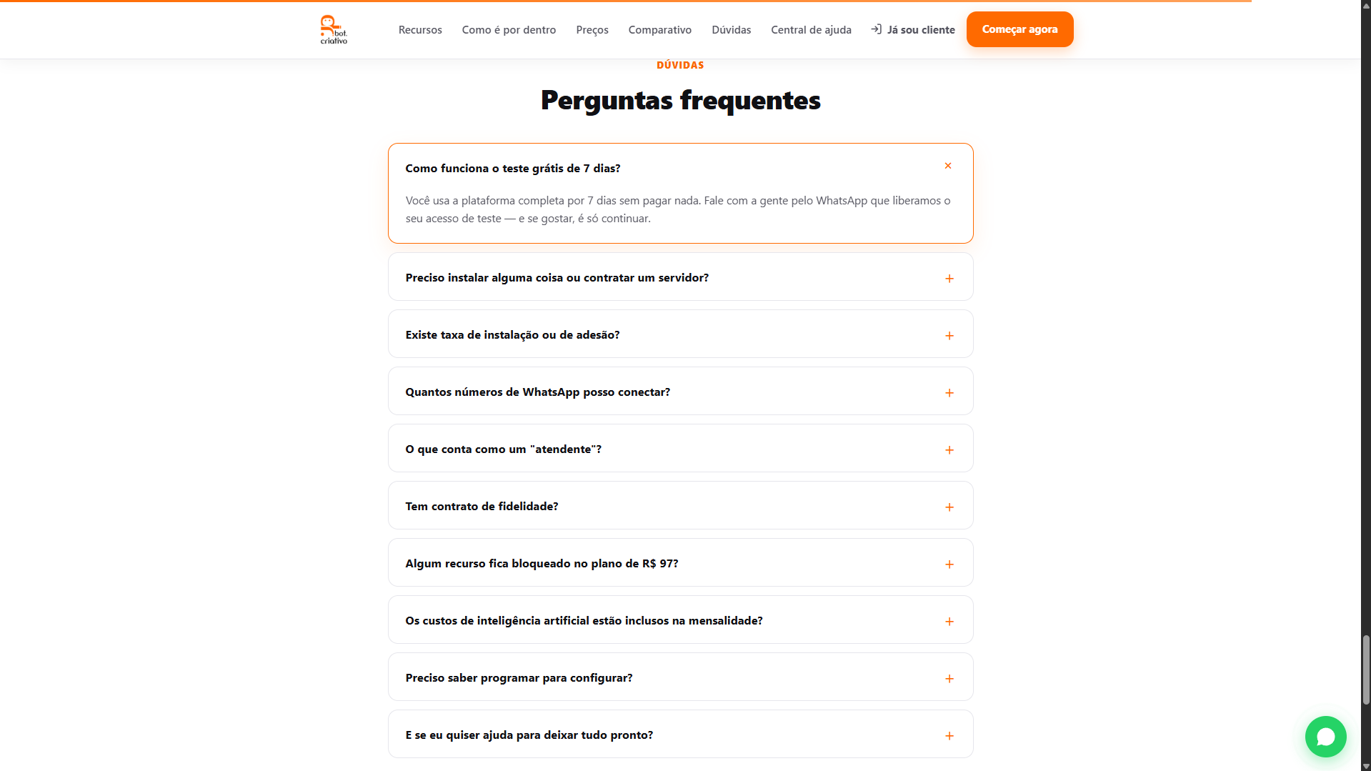 Landing Page - Bot Criativo