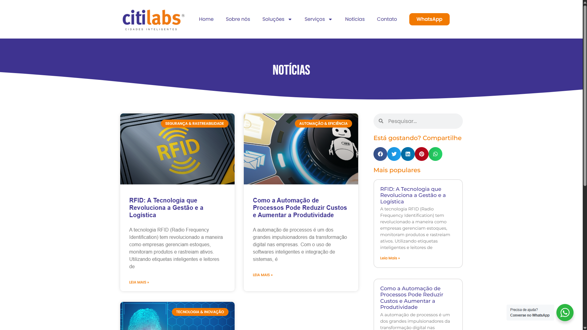 Site Institucional - Citilabs