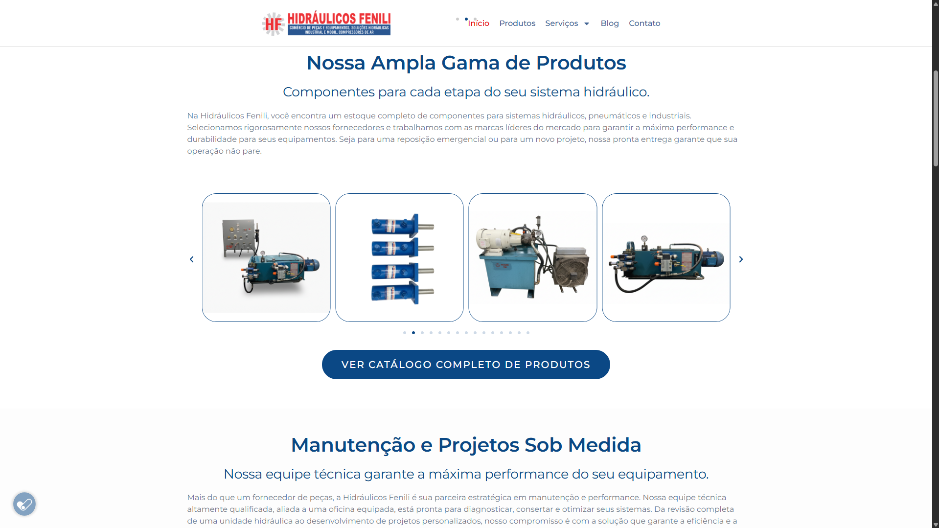Site Institucional - Hidráulicos Fenili