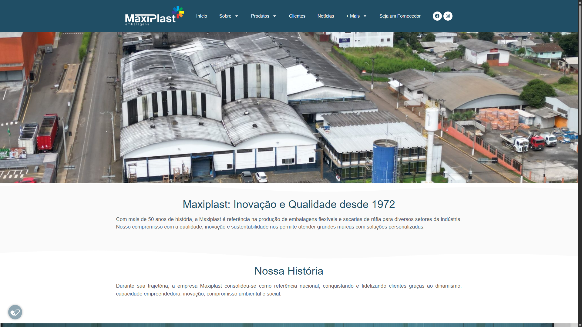 Site Institucional - Maxiplast