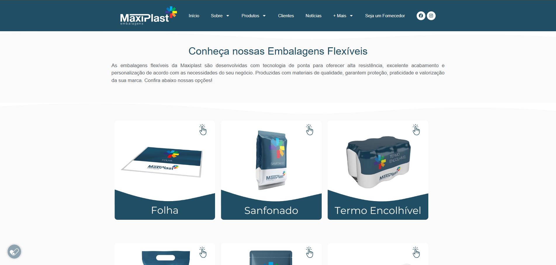 Site Institucional - Maxiplast