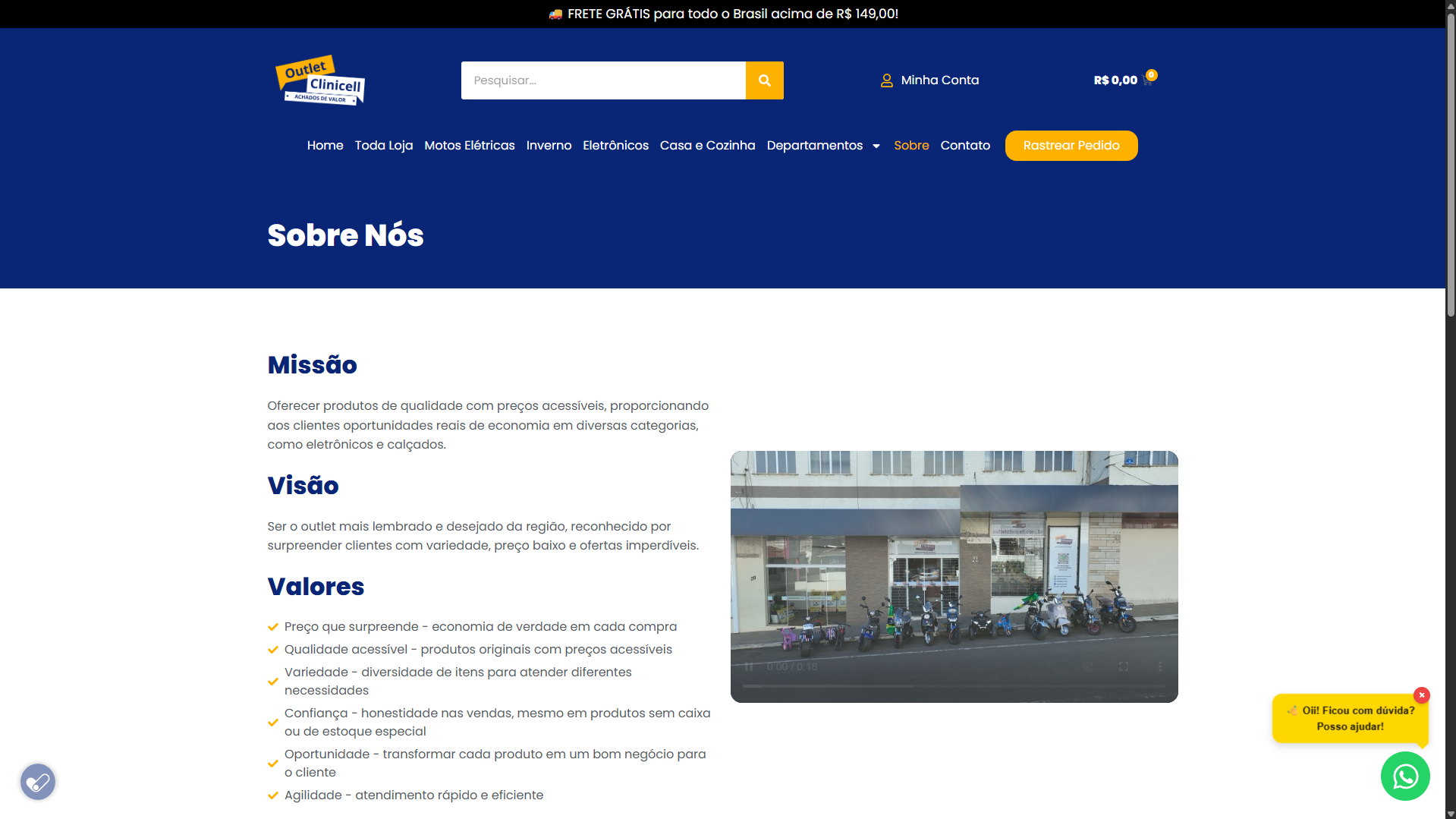 Loja Virtual - Outlet Clinicell