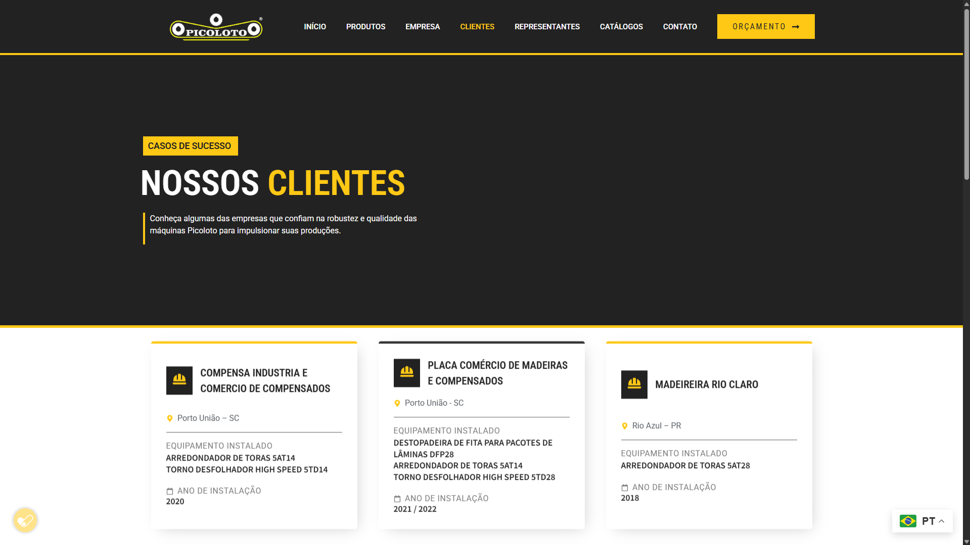 Site Institucional Multiunidade - Picoloto