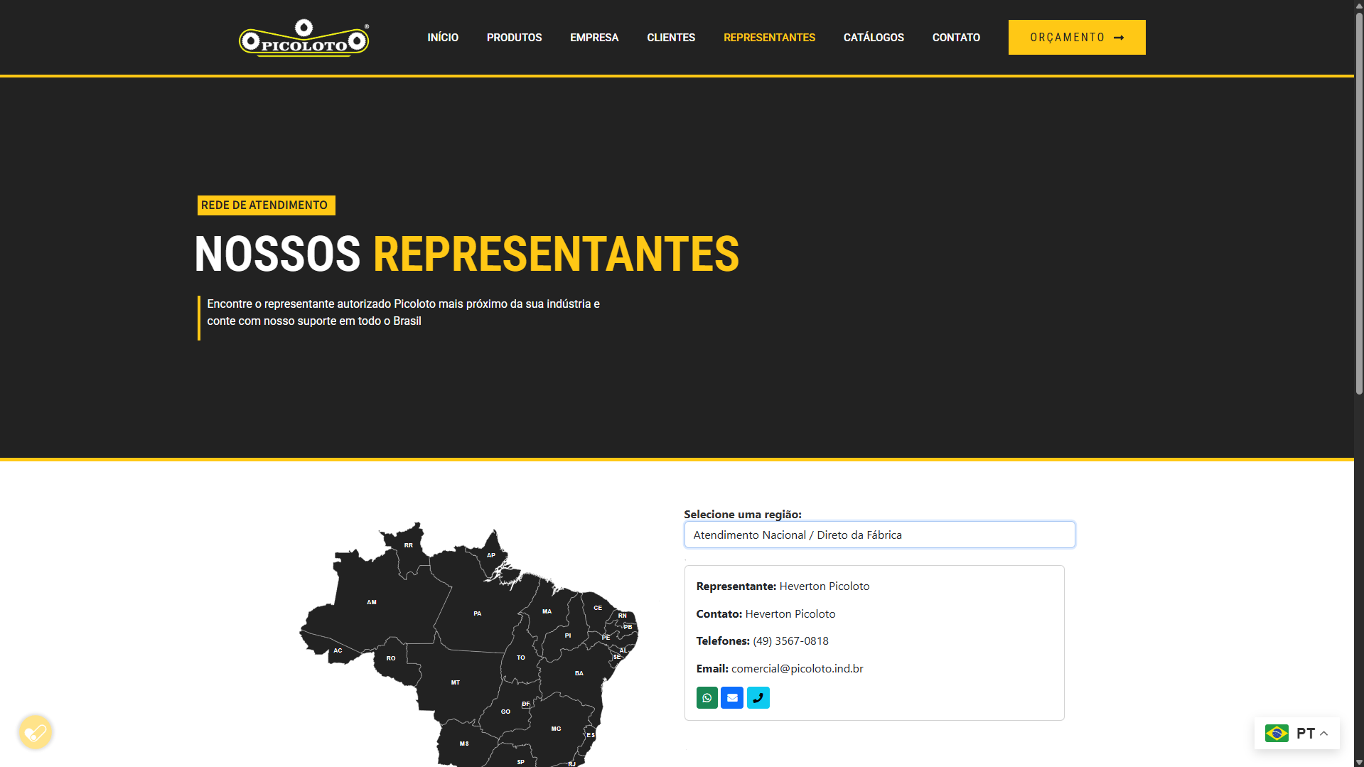 Site Institucional Multiunidade - Picoloto