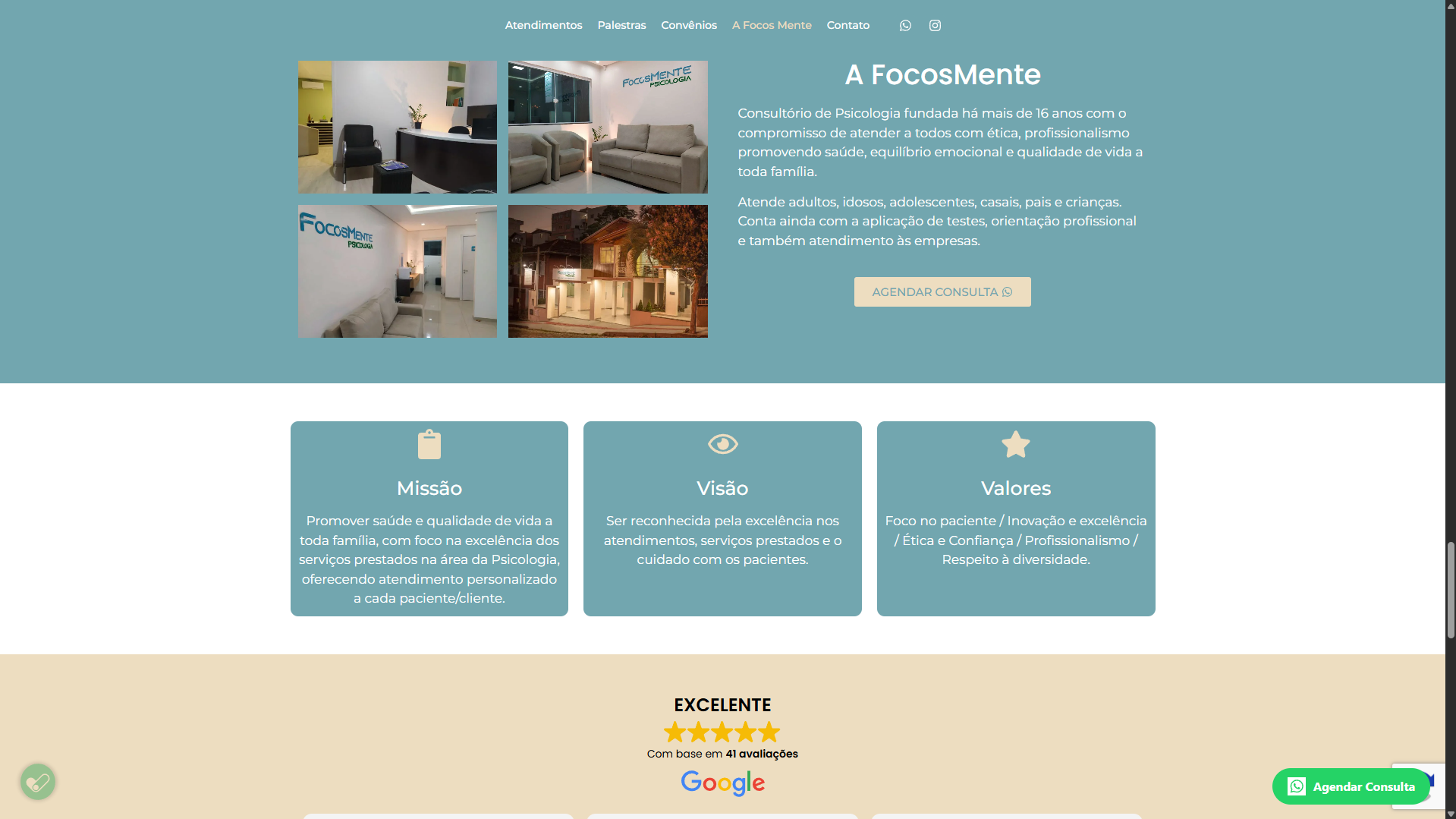 Site Institucional - Psicólogo Valdir Brisida