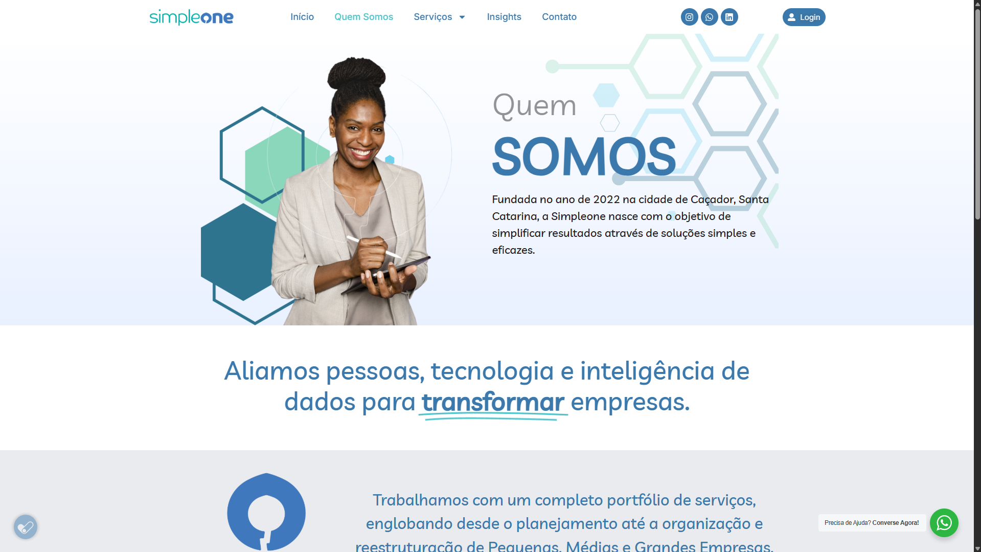 Site Institucional - SimpleOne Consultoria