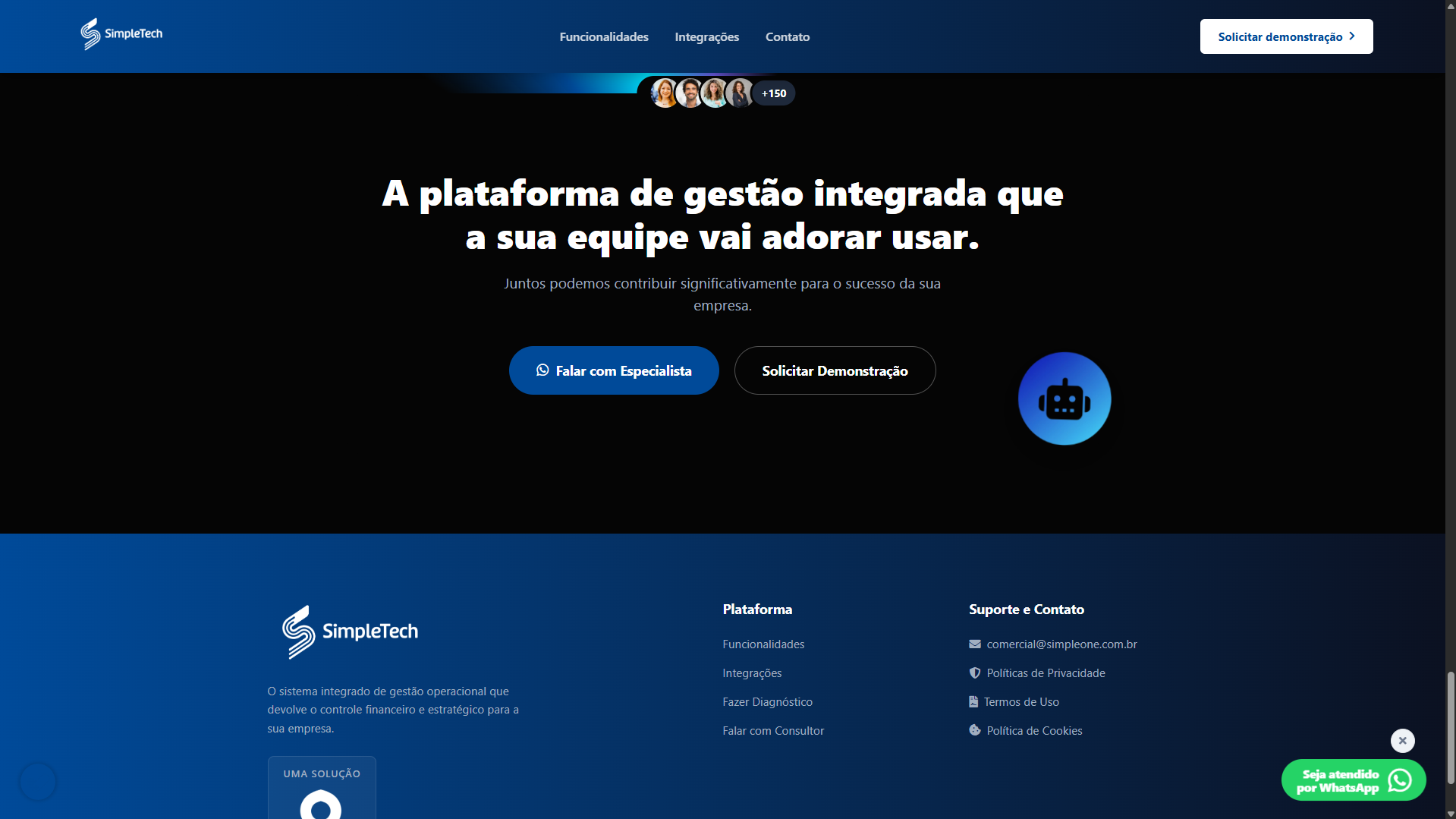 Landing Page - SimpleTech