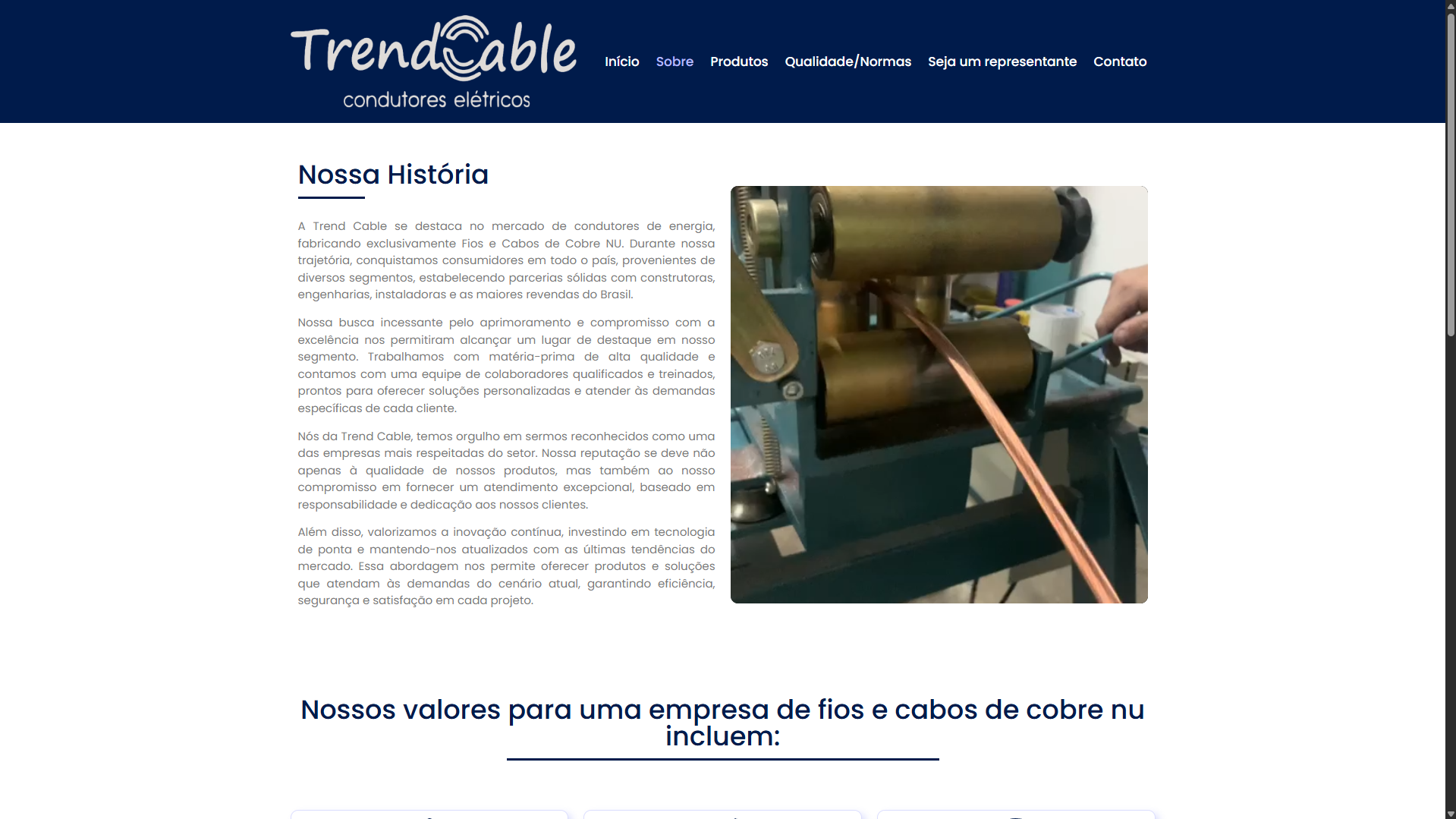 Site Institucional - Trend Cable