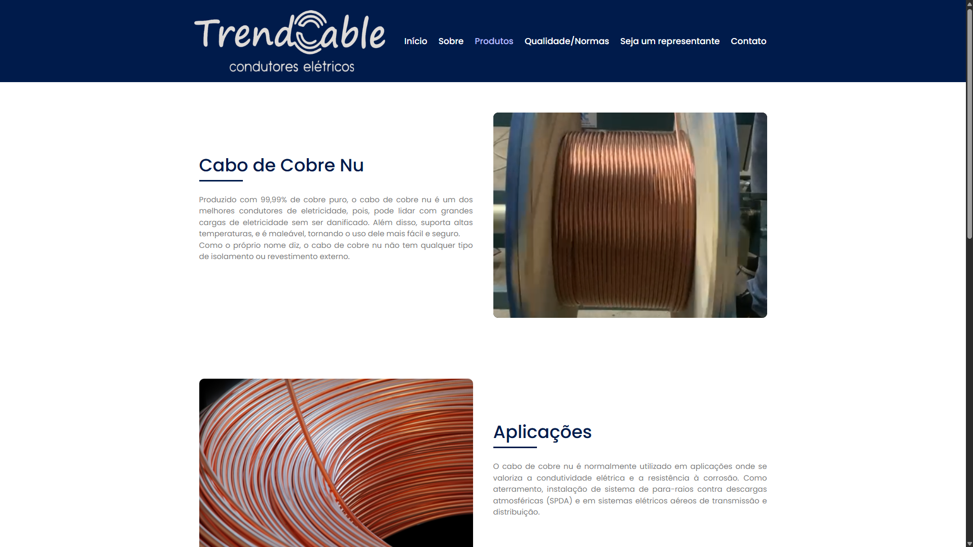 Site Institucional - Trend Cable