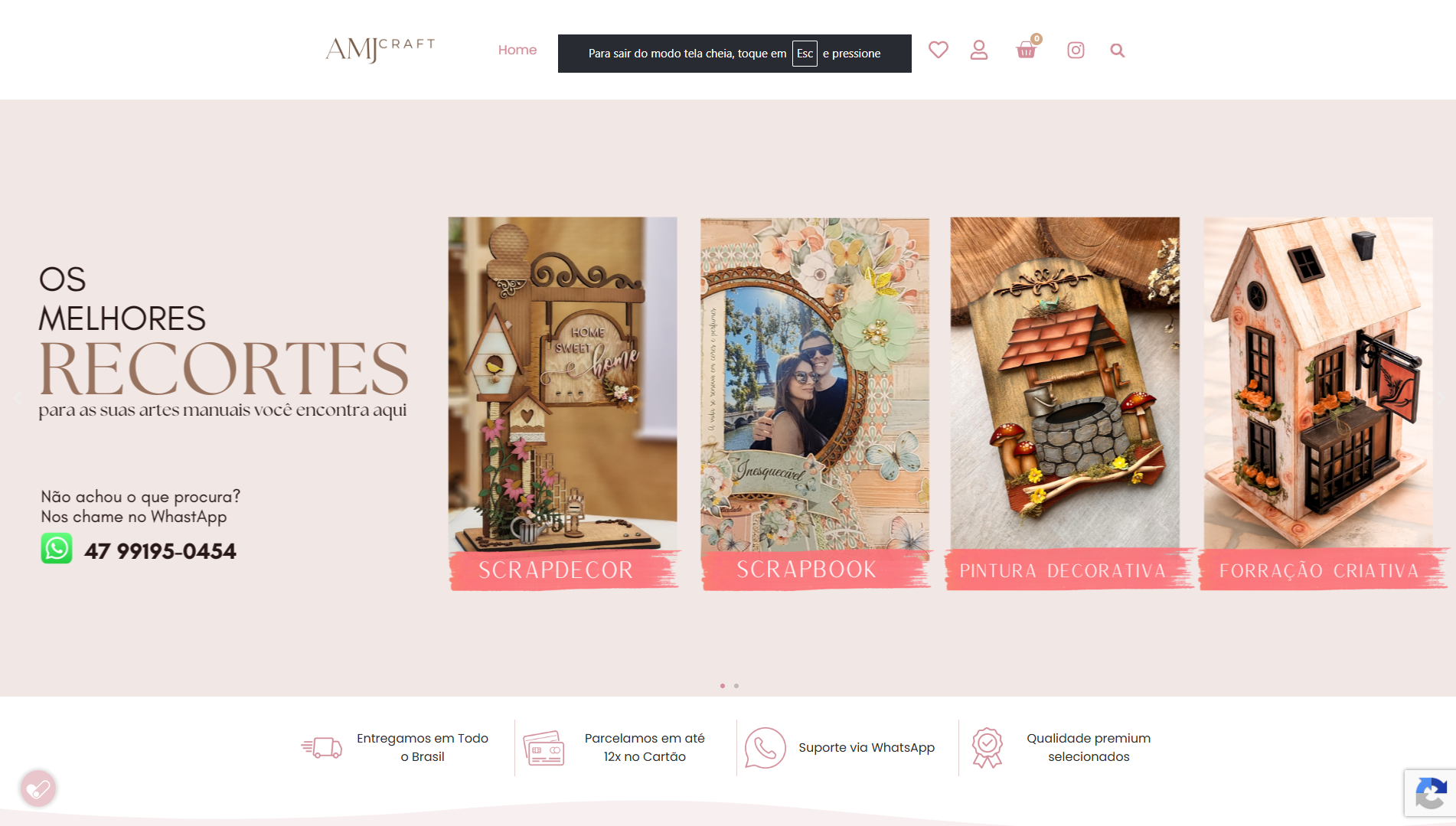 Loja Virtual - AMJ Craft