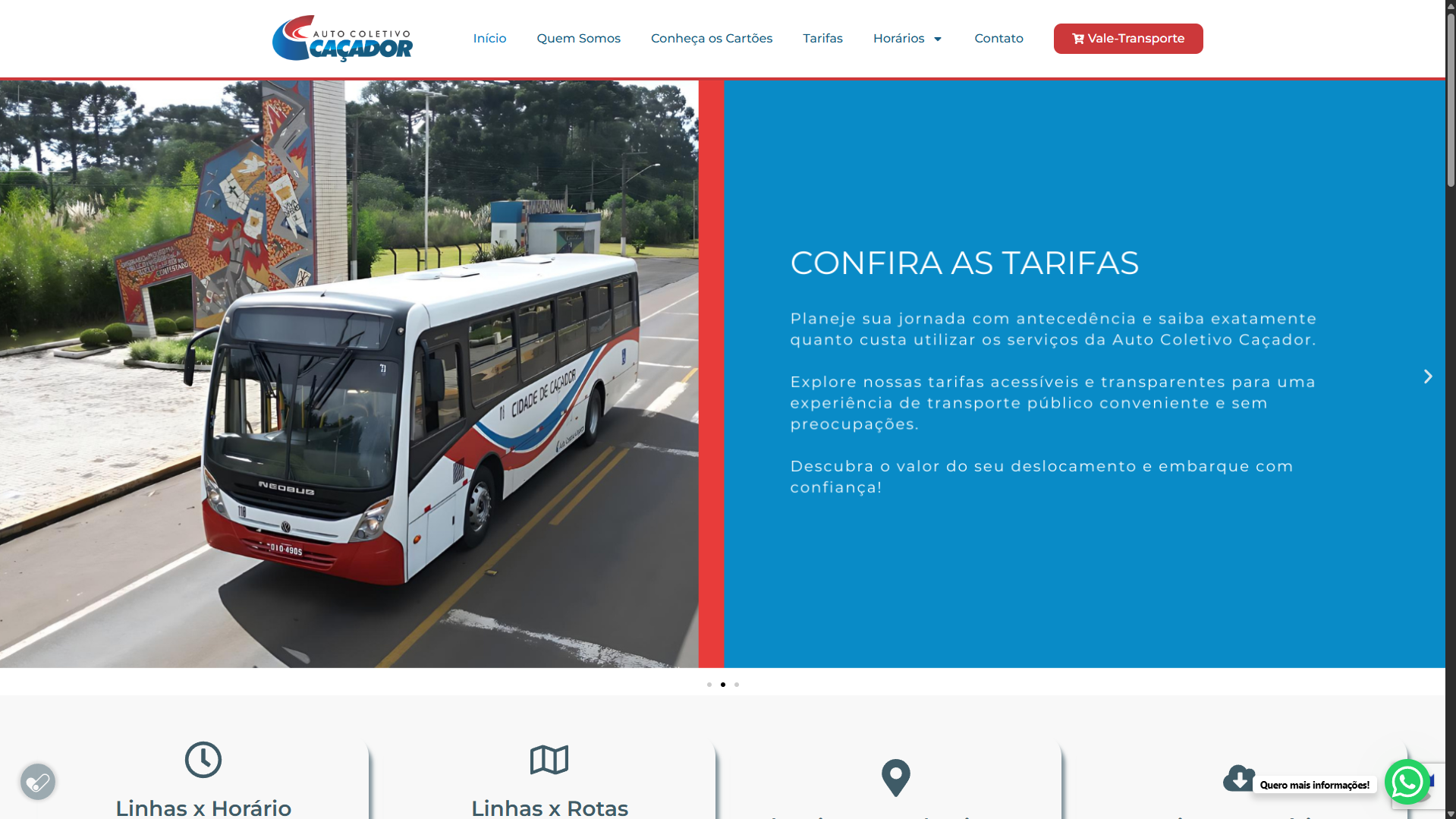 Site Institucional - Auto Coletivo Caçador