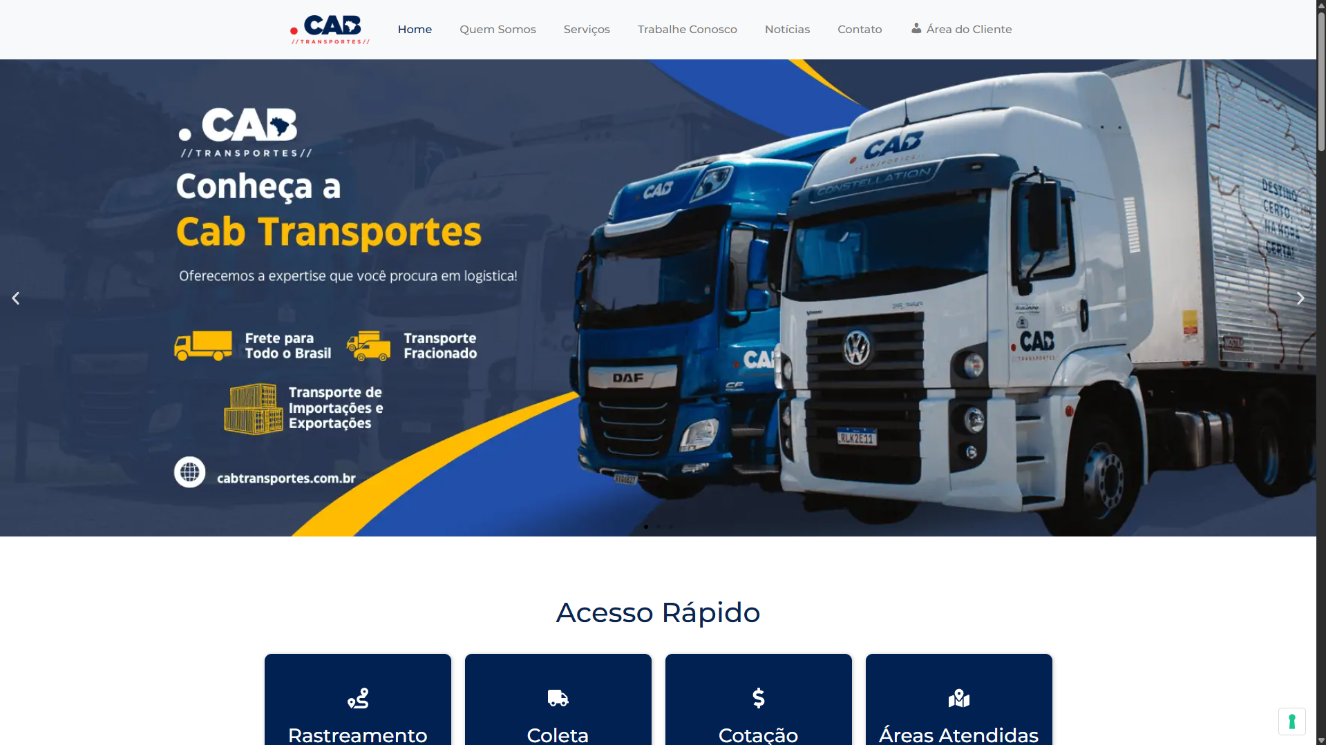 Site Institucional - CAB Transportes