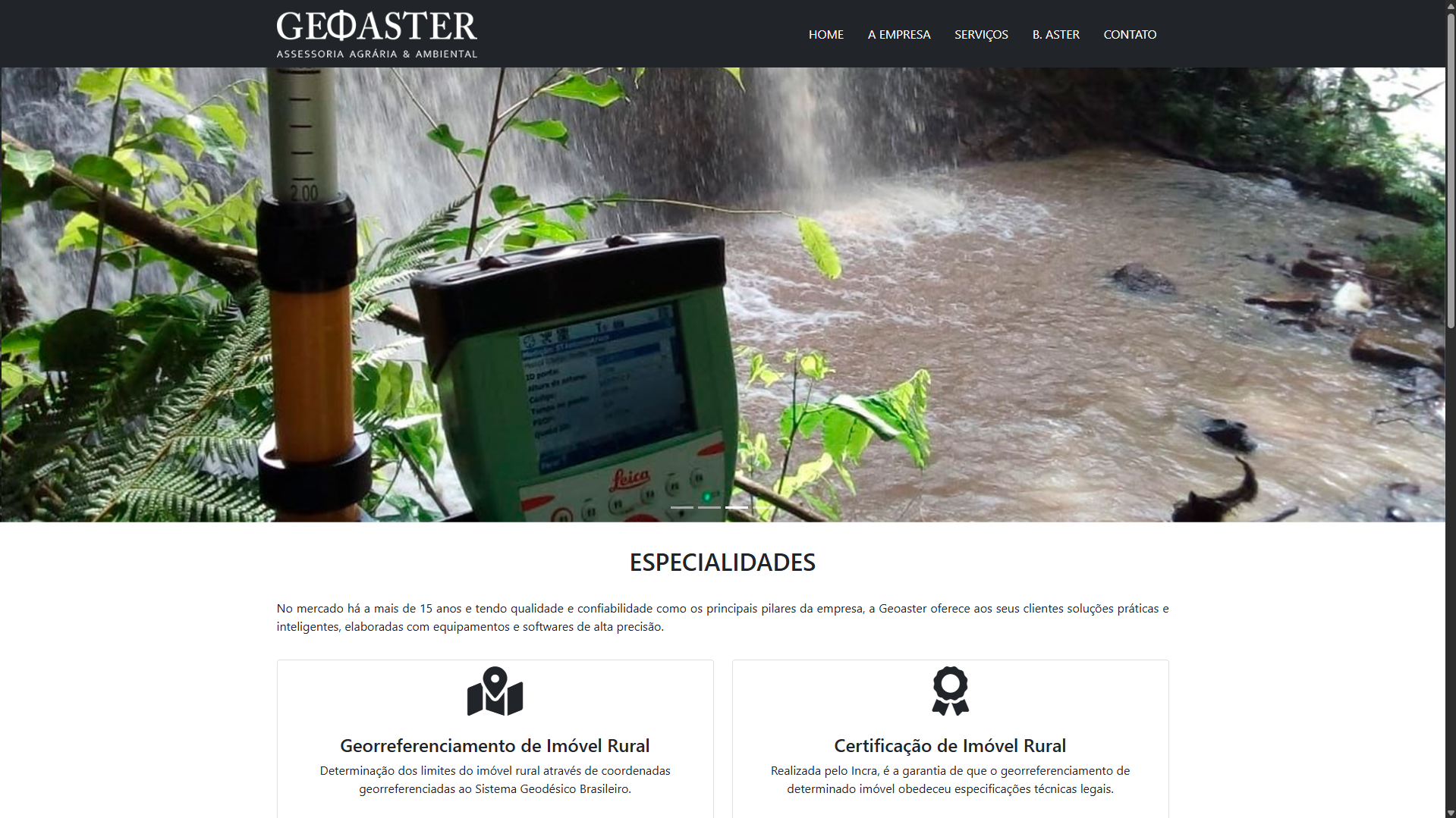 Site Institucional - Geoaster