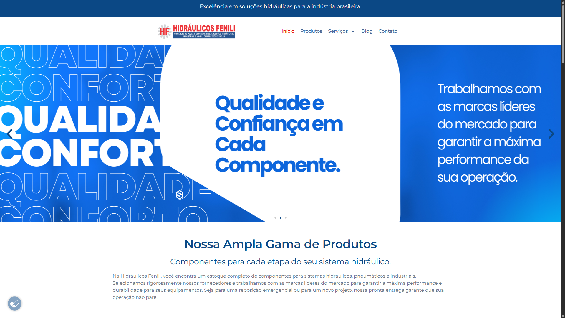 Site Institucional - Hidráulicos Fenili