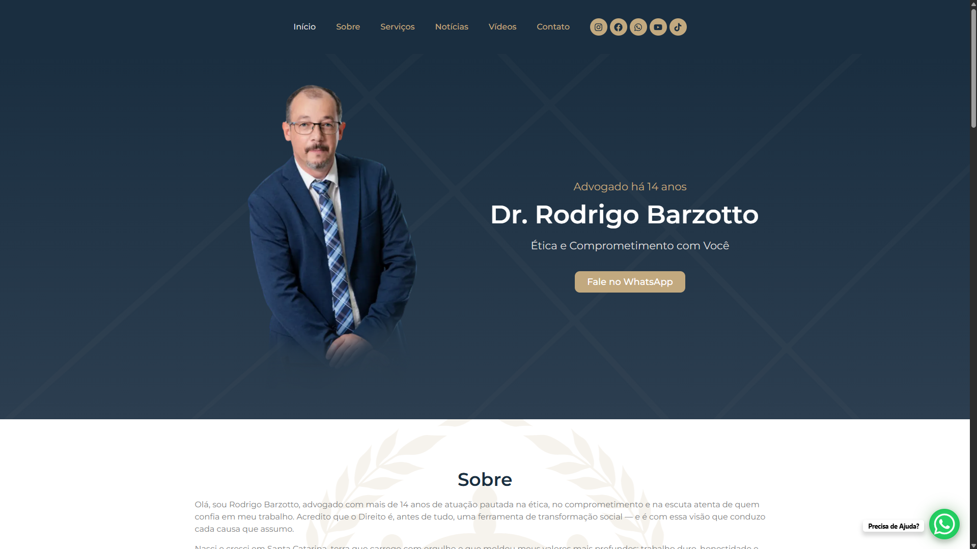 Site Institucional - Dr. Rodrigo Barzotto