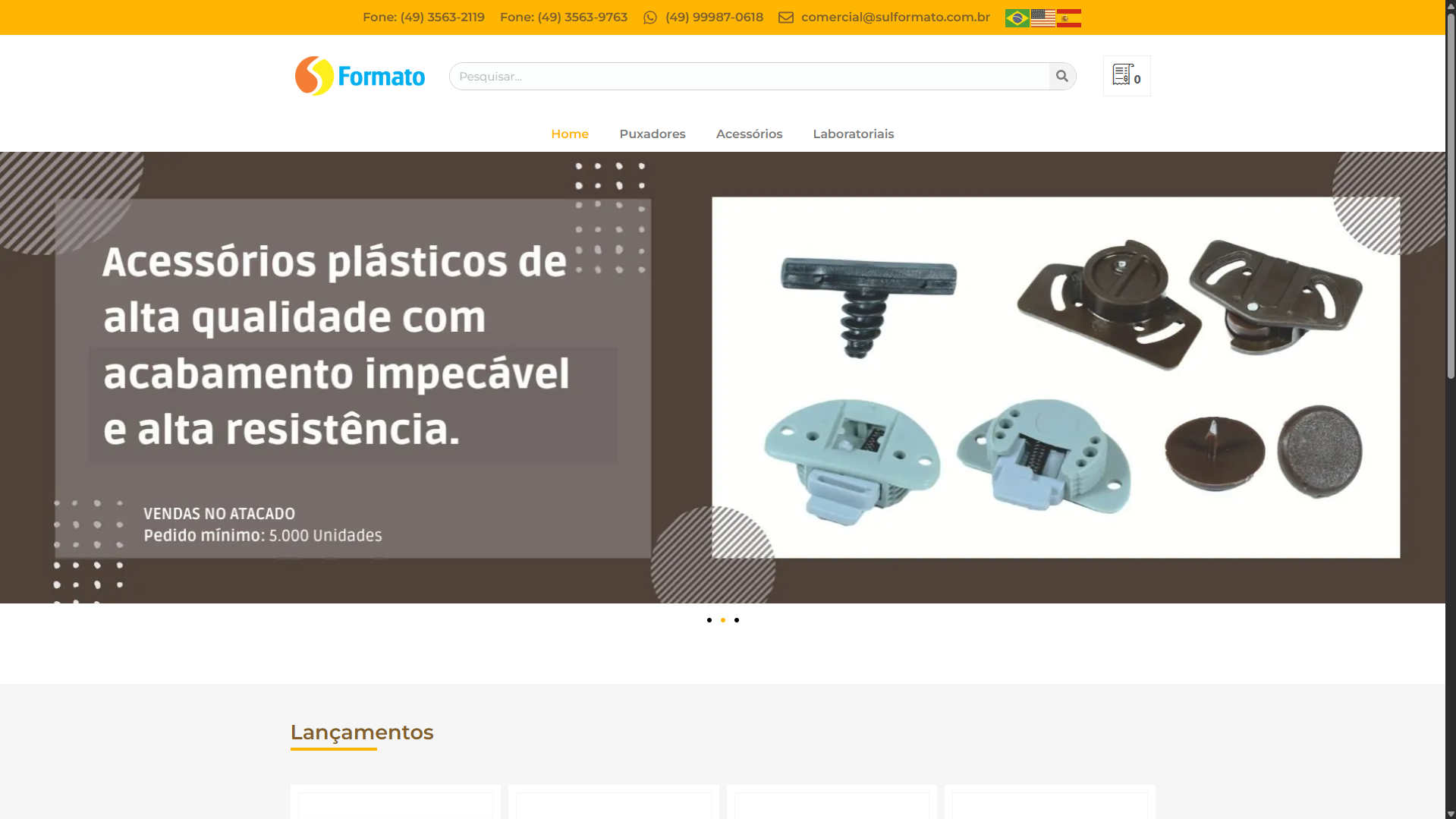Site Institucional e Catálogo - Sul Formato