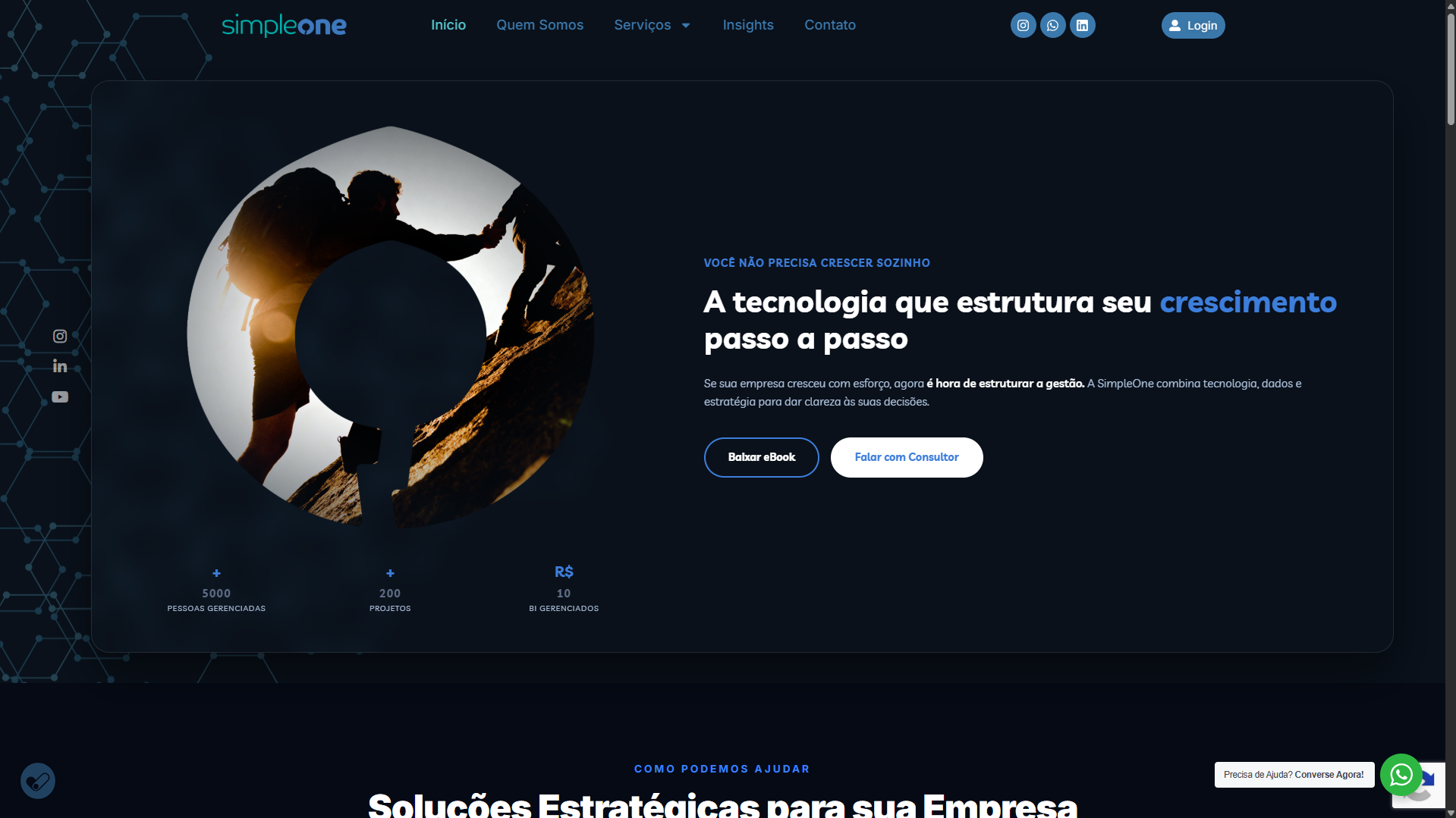 Site Institucional - SimpleOne Consultoria