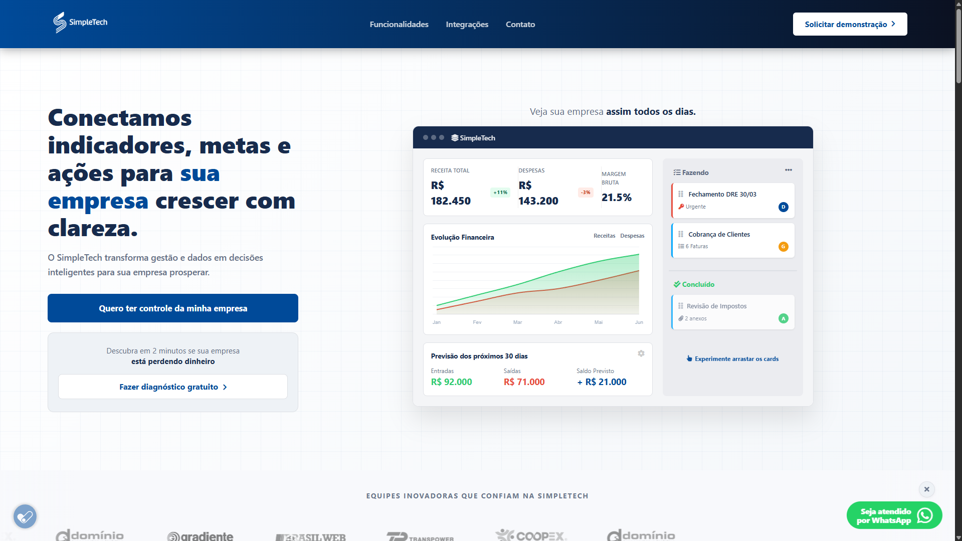 Landing Page - SimpleTech