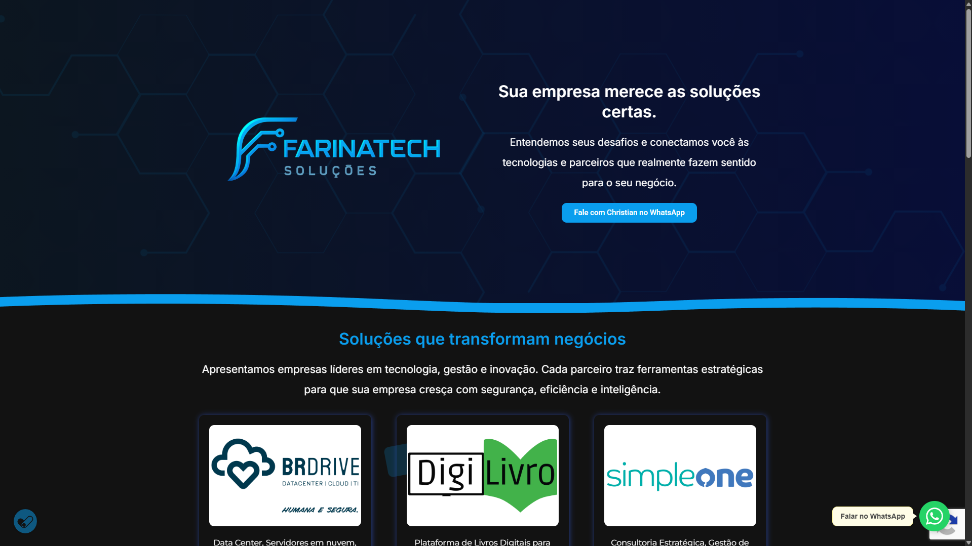 Site Institucional - FarinaTech Soluções